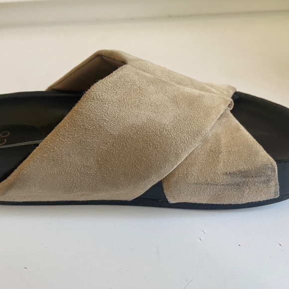 CO Collection Tan Slide Platform Cross Slide in Suede Size 36.5 Size 37 - Picture 5 of 5